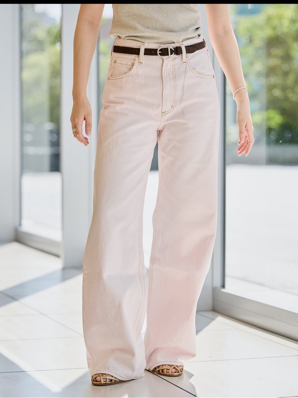 AGOLDE 90’s Jean Blush Pink High Rise Straight 25